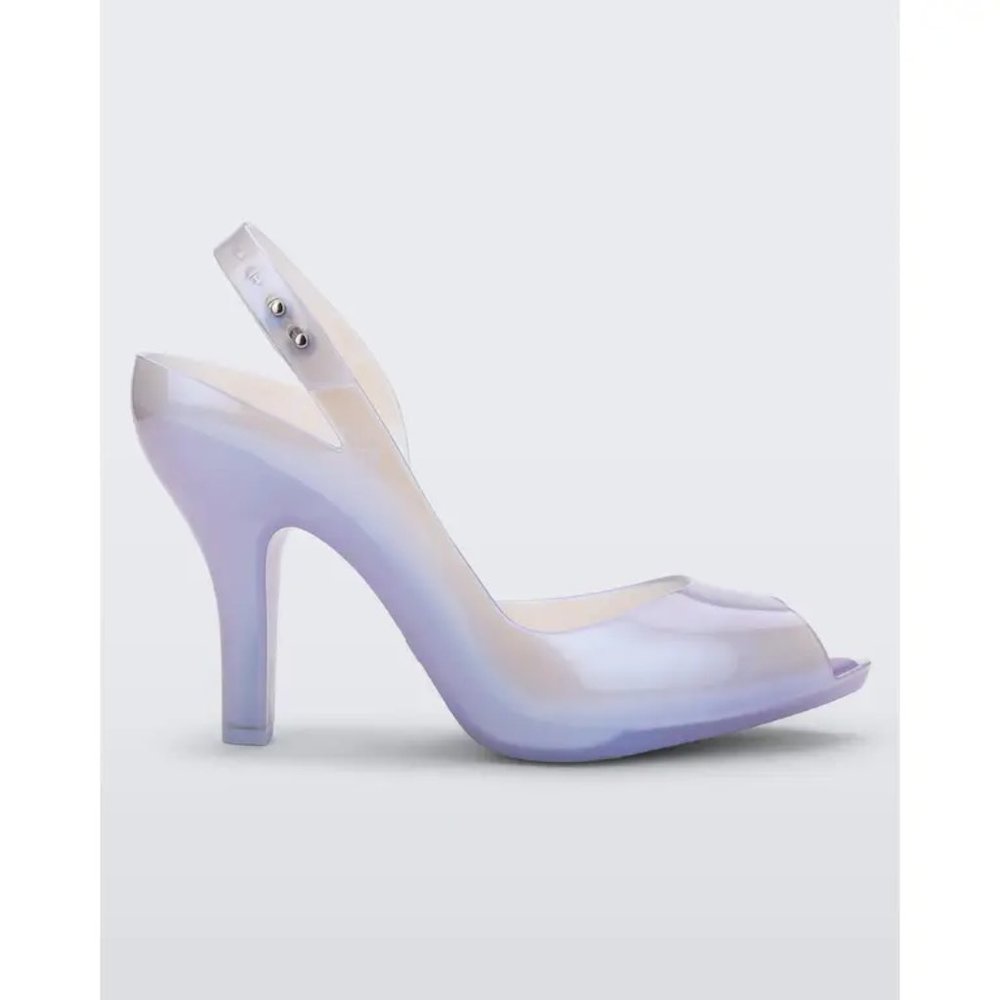 Melissa Lady Dragon Heels, Pearly Lilac, Size 7